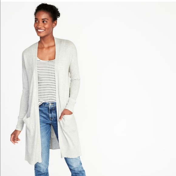 Old Navy Sweaters - Long heather gray cardigan